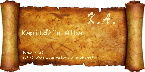 Kapitán Alba névjegykártya